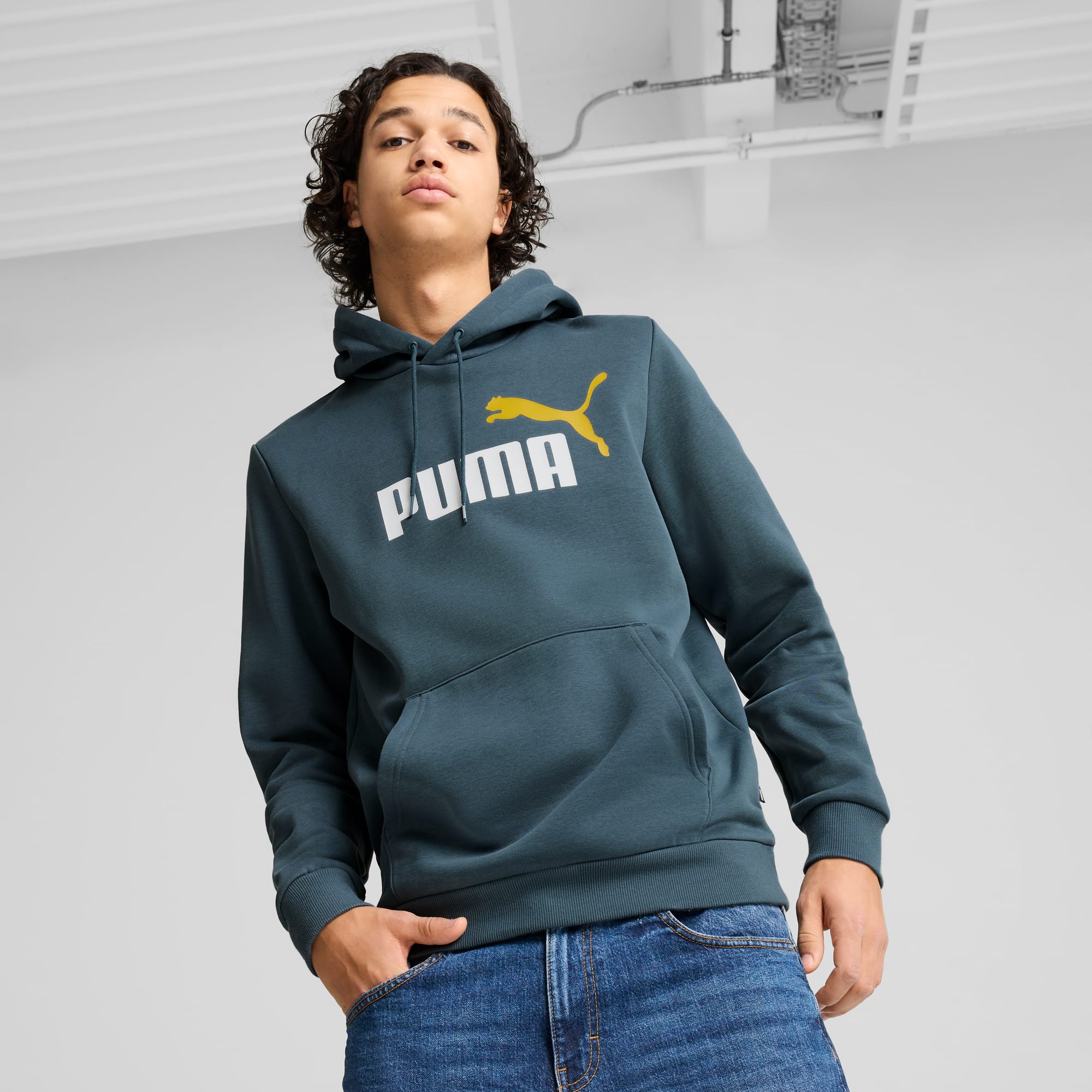 Essentials Two Tone Big Logo Hoodie Men PUMA